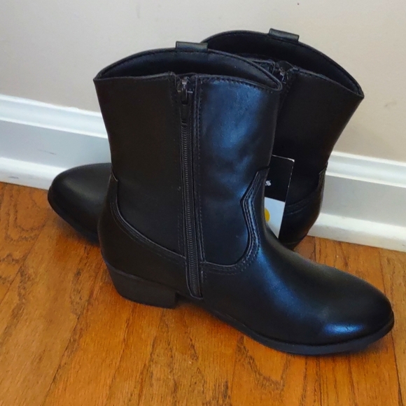NWT Art Class Girls Margot Black Western Boots Size 1 - Picture 3 of 5